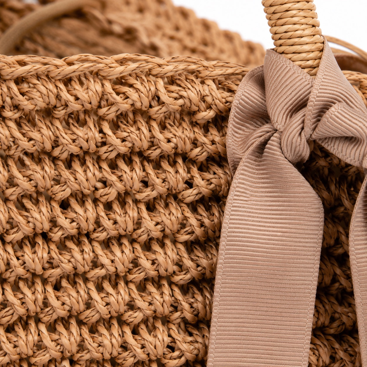 Stintino - Straw Crossbody Bag, close-up material detail