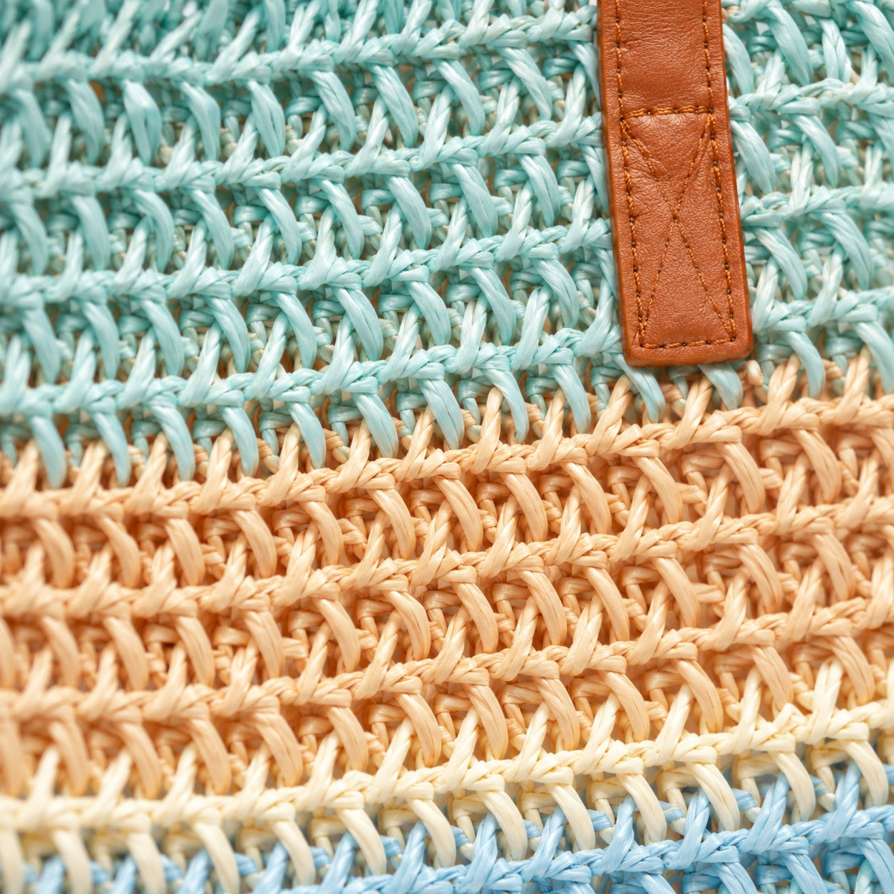 Tinos - Straw Beach Tote, close-up material detail