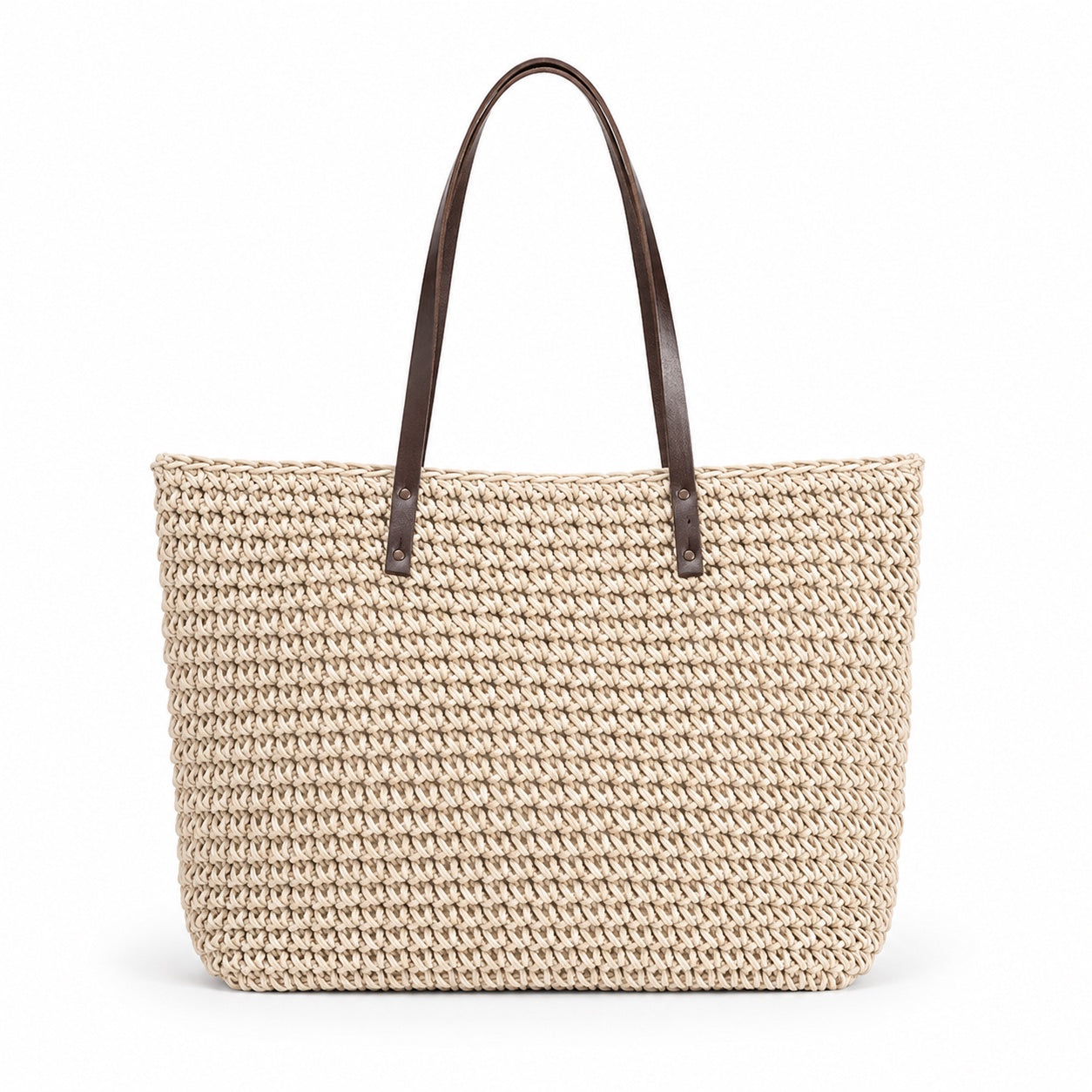 Ulcinj - Woven Beach Bag, front view on white background