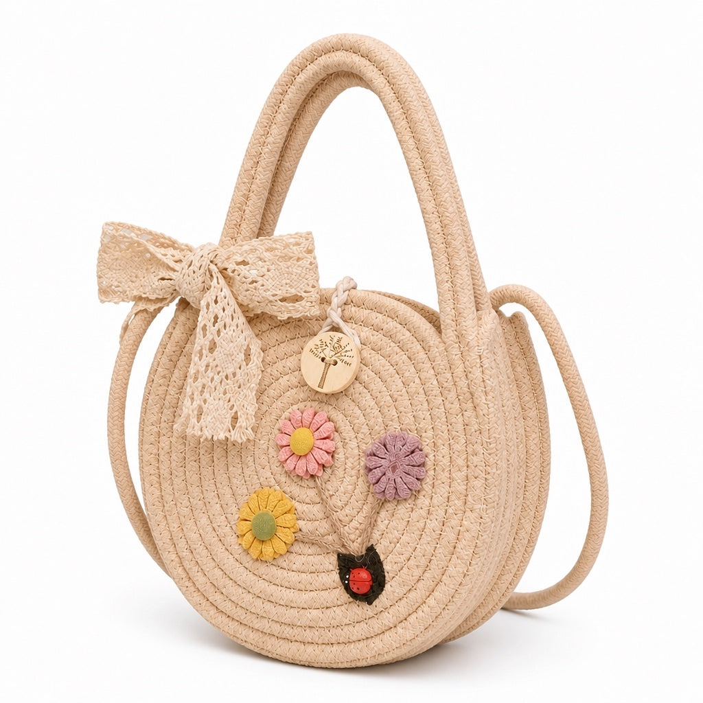 Varenna - Crochet Tote Bag, three-quarter front view