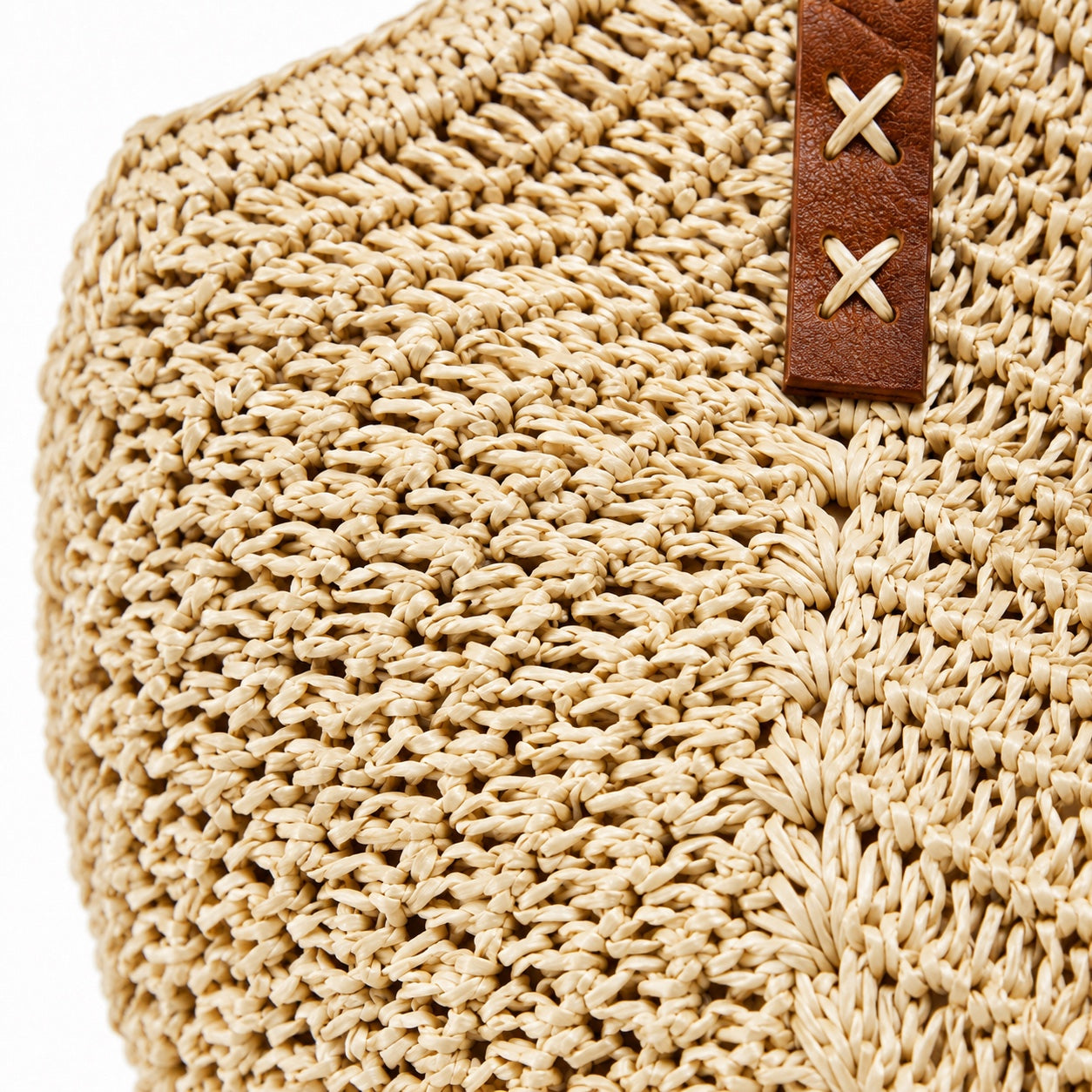 Varigotti - Rattan Tote Bag, close-up material detail